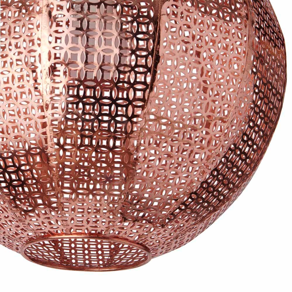 Wilko Copper Cadiz Ball Shade 28cm Image 3