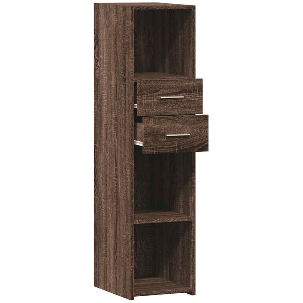 vidaXL 2 Drawer 3 Shelf Brown Oak Highboard Image 6
