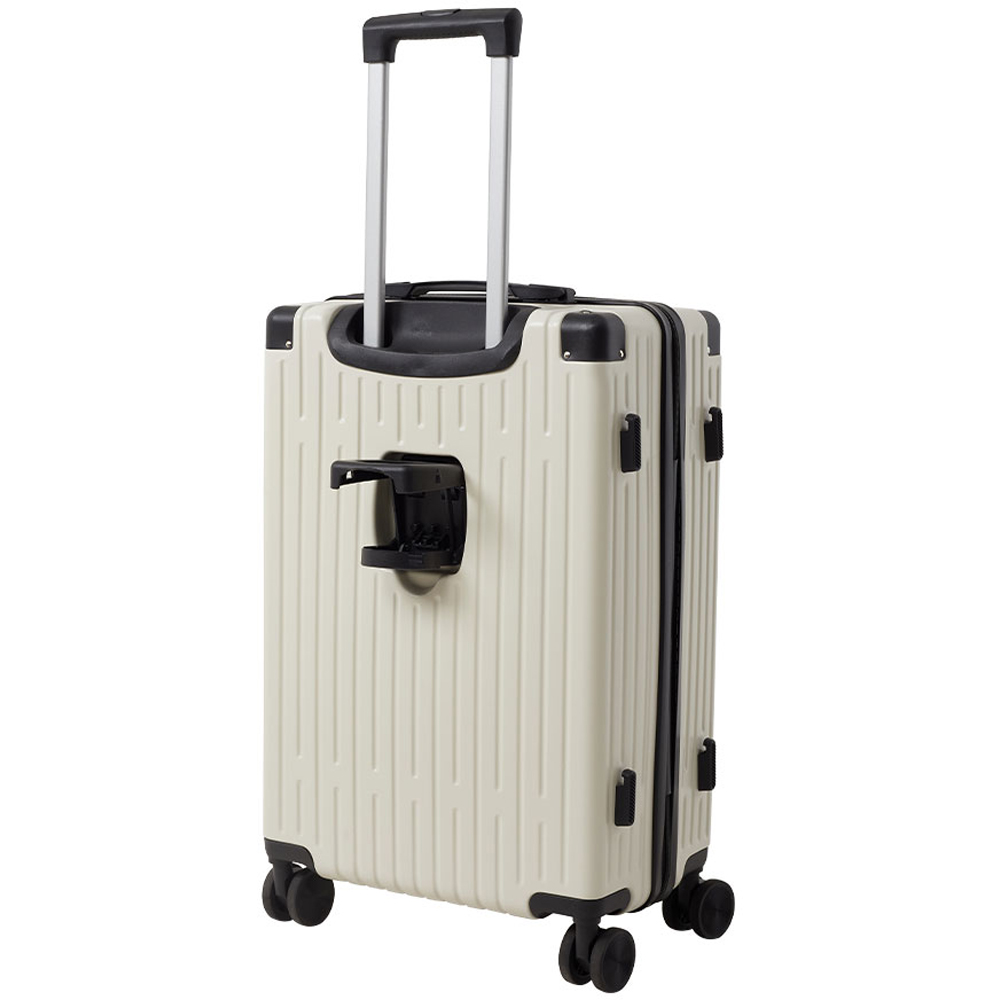 H&O Direct 22 inch White Hard Shell Luggage Suitcase Image 2
