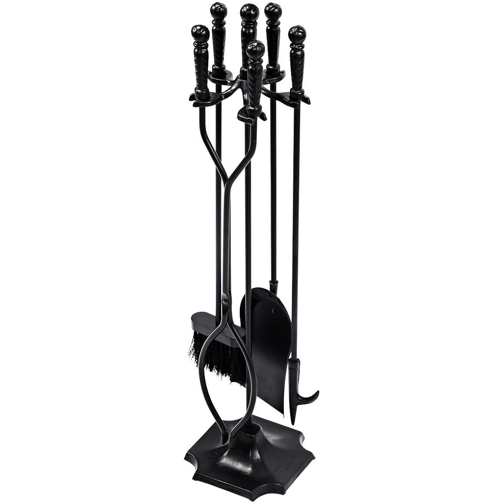 Costway 5 Piece Black Fire Companion Set Image 1