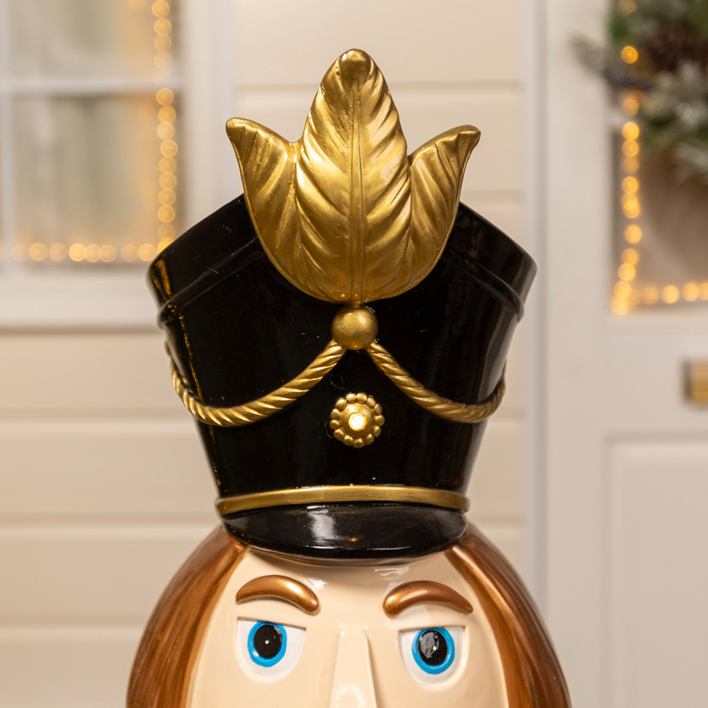 The Christmas Centre Red and Blue LED Lights Traditional Nutcracker Soldier 4.5ft Image 4