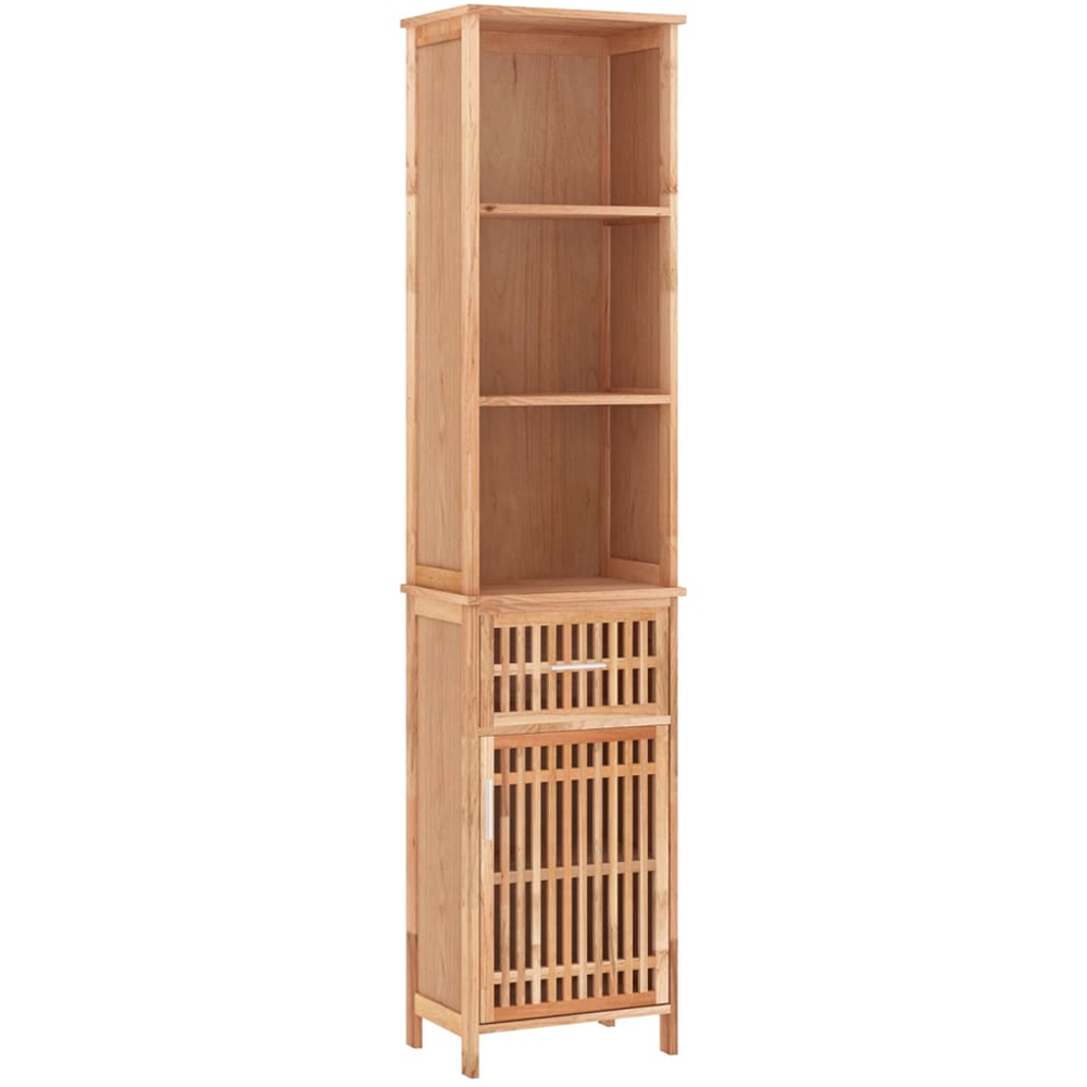 vidaXL Single Door Single Drawer 3 Shelf Bathroom Cabinet Image 2