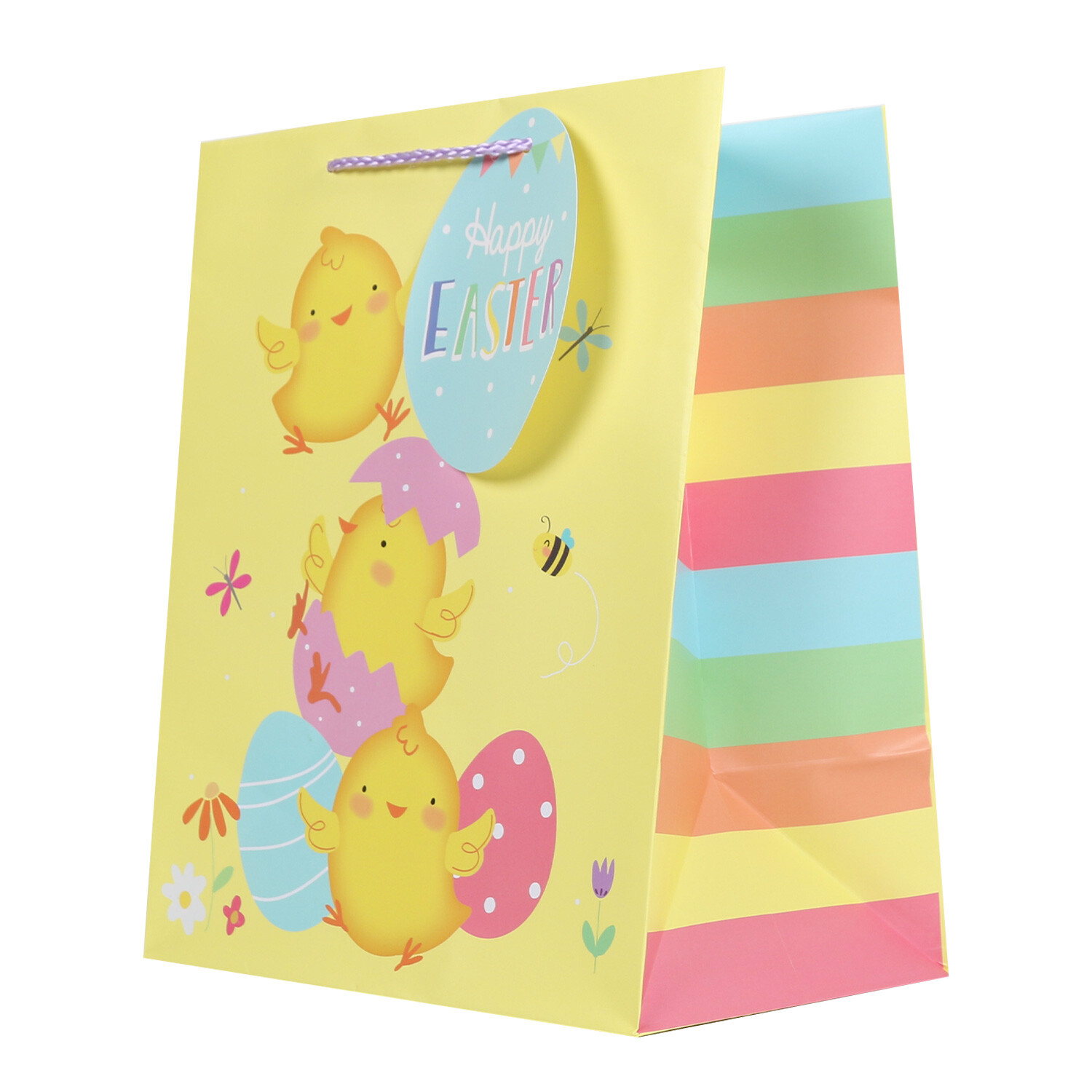 Yellow Cute Easter Chick Gift Bag 26.5cm Image 2