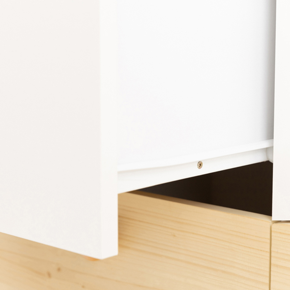 Seconique Cody 2 Door 4 Drawer White and Pine Effect Storage Unit Image 6