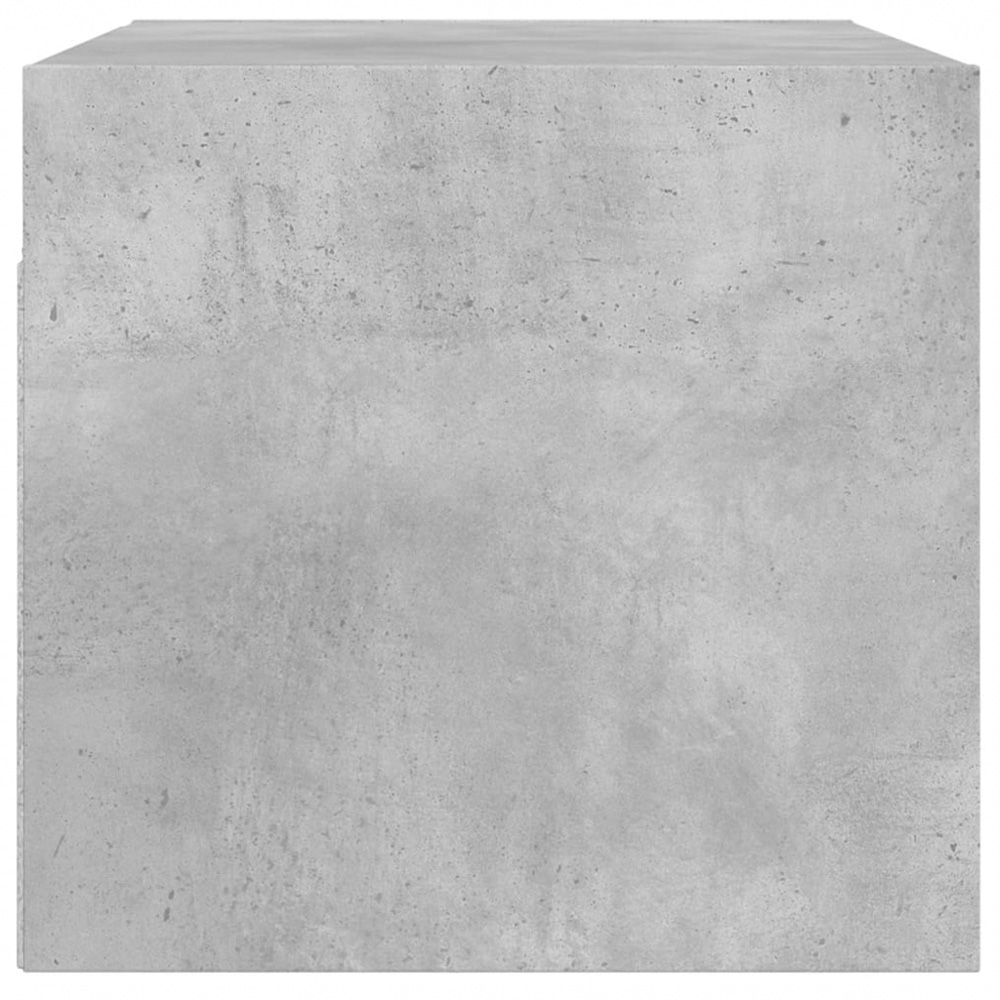 vidaXL 2 Glass Door 2 Shelf Concrete Grey Wall Cabinet Image 7