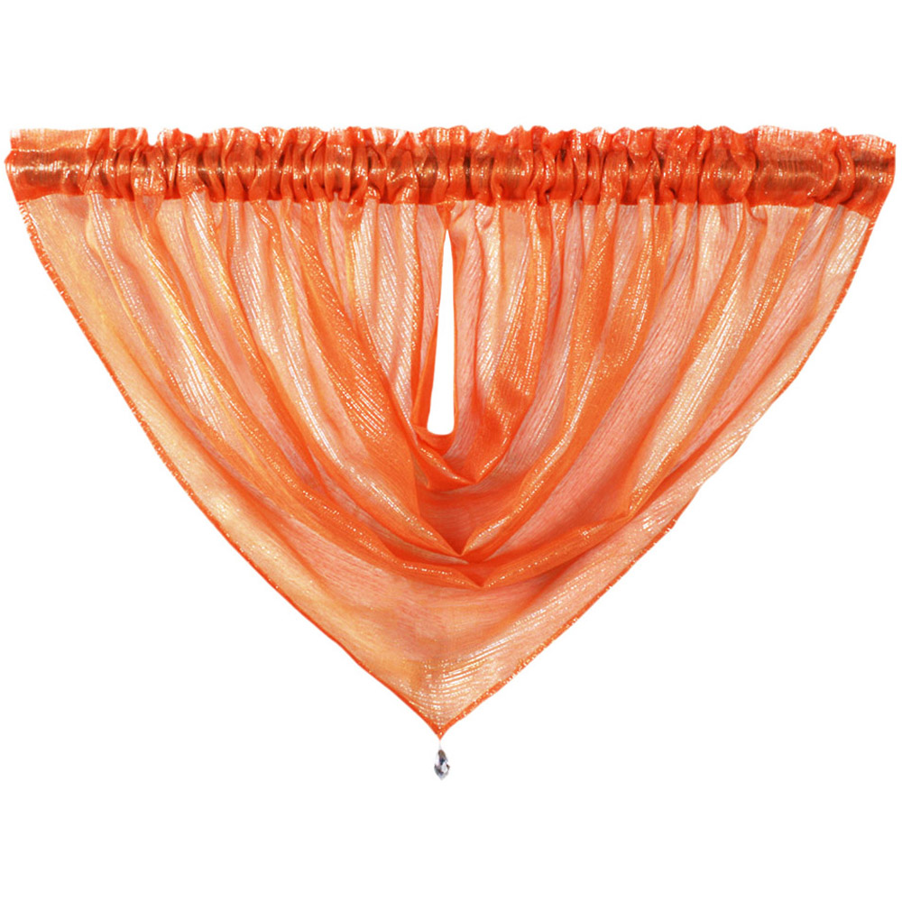 Velosso Alessandria Orange Slot Top Swag Voile Panel Curtain 112 x 99cm Image 2