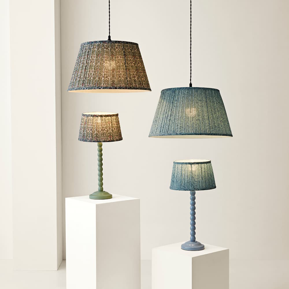ValueLights Abel Floral Pleated Tapered Large Lamp Shade Image 7