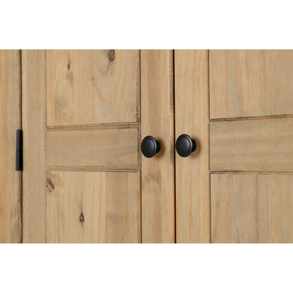 Seconique Panama 2 Door Natural Wax Wardrobe Image 5