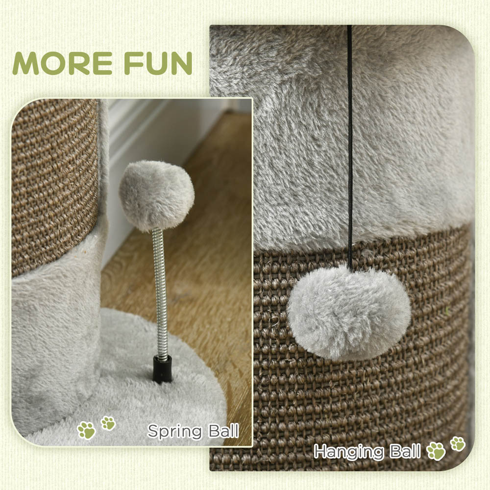 PawHut Grey Cat Scratching Barrel 58cm Image 5