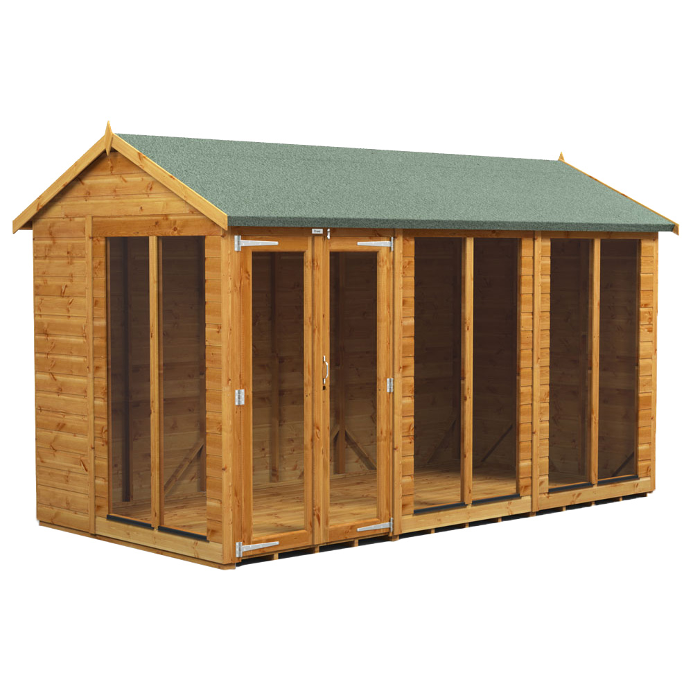 Power Sheds 12 x 6ft Double Door Apex Traditional Summerhouse Image 1