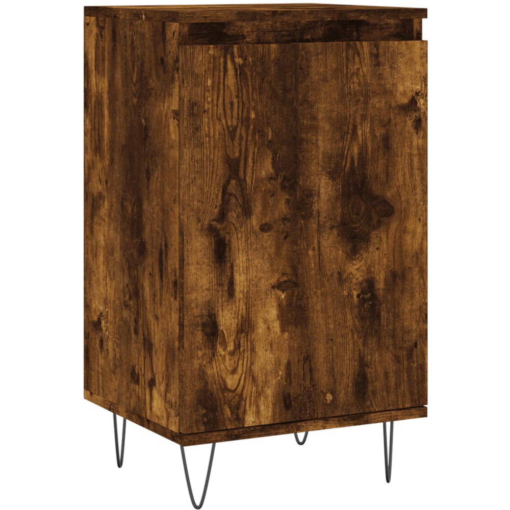 vidaXL Single Door Smoked Oak Sideboard Set of 2 Image 5