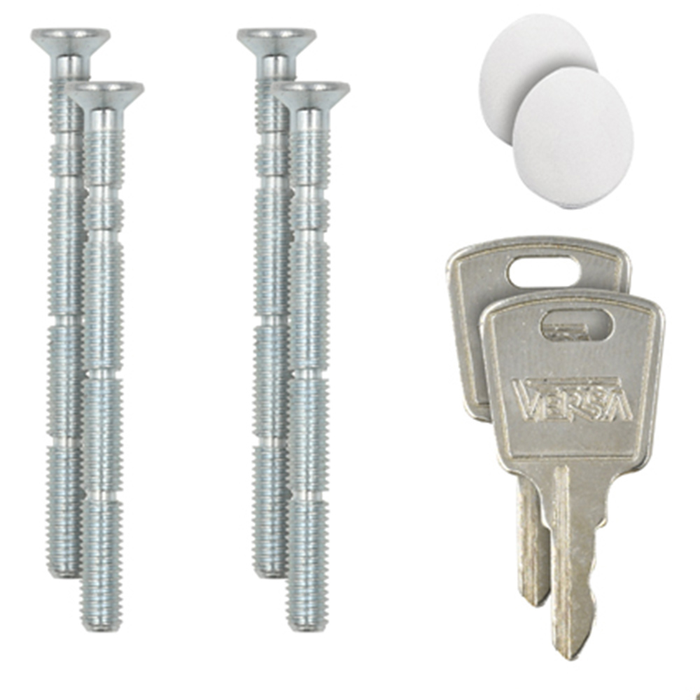 VERSA White Lockable Straight Window Handle with 5 PreCut Spindles 2