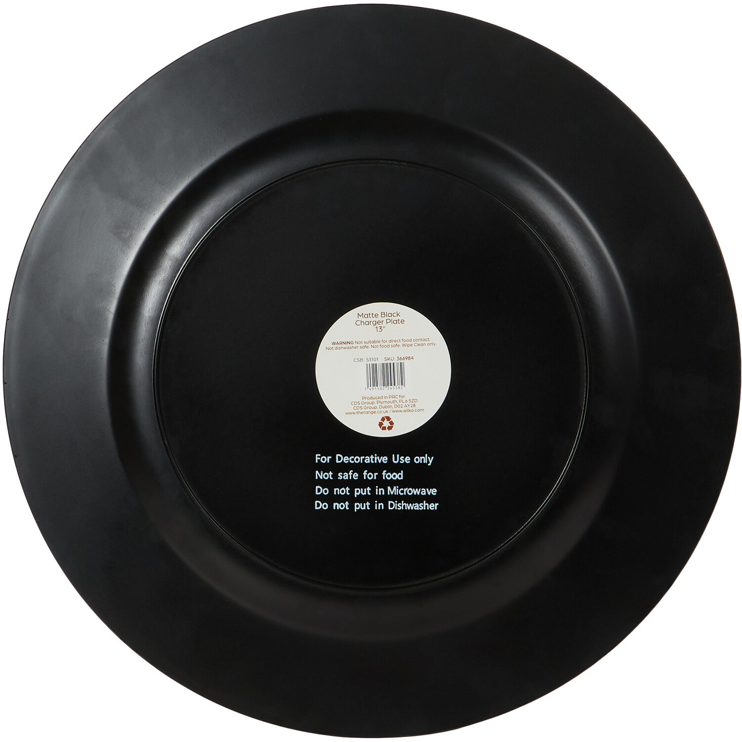 Charger Plate - Black / Matt Image 3