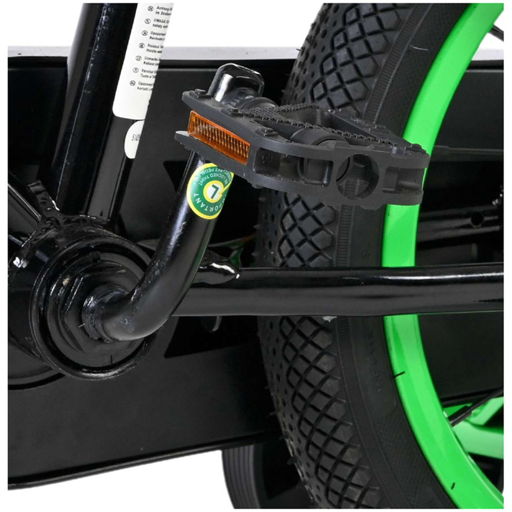 Volare Strike Kids 14 inch Green and Black Bike with Stabilisers Image 9