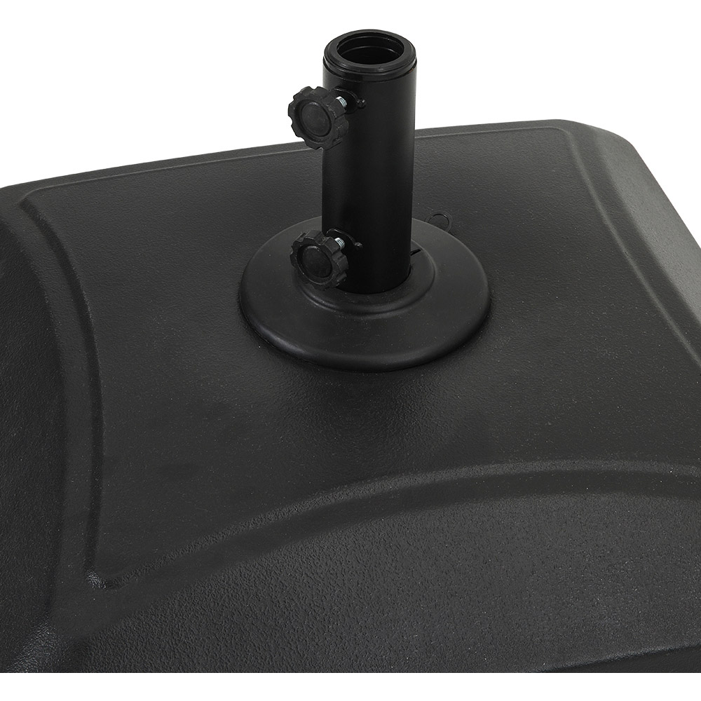 Living and Home HDPE Freestanding Square Parasol Tank Base with Cross Tile and Wheels 55cm Image 5