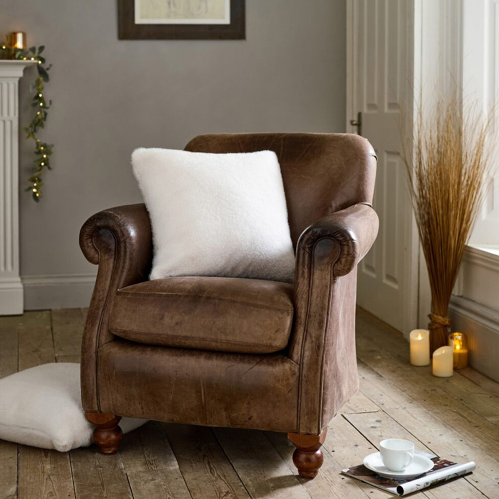 Deyongs Ashford Ivory Plush Polyester Cushion 50 x 50cm 2 Pack Image 2