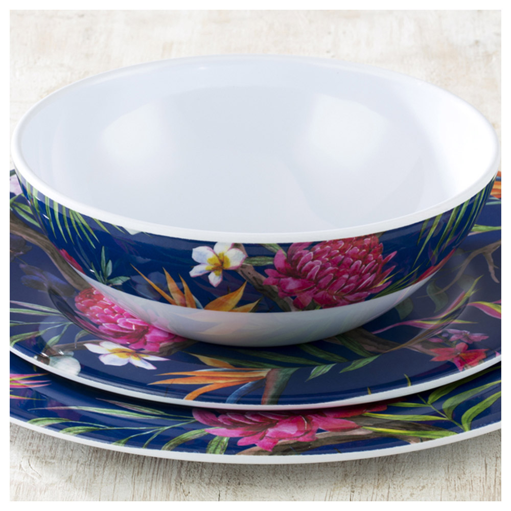 Waterside Melamine Tropical 12 Piece Dinner Set Image 3