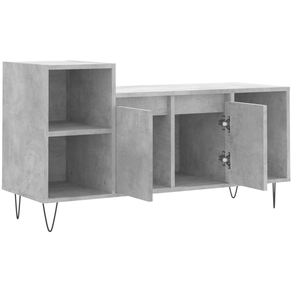 vidaXL 2 Door 3 Shelf Concrete Grey TV Cabinet Image 6