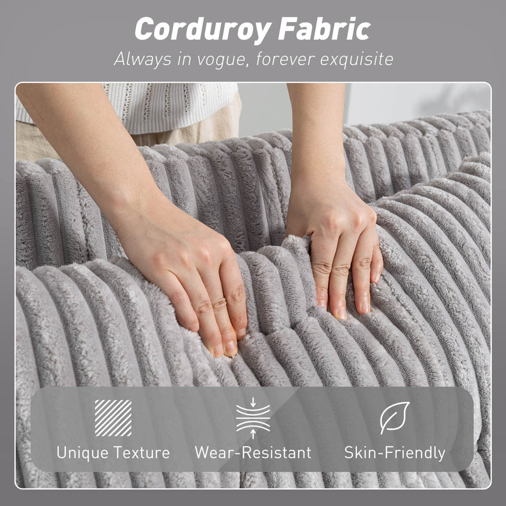 Portland 2 Seater Light Grey Pull Out Sofa Bed  Image 6