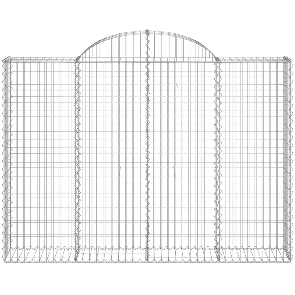 vidaXL Silver Galvanised Iron Arched Gabion Basket 200 x 30 x 140/160cm 15 Pack Image 3