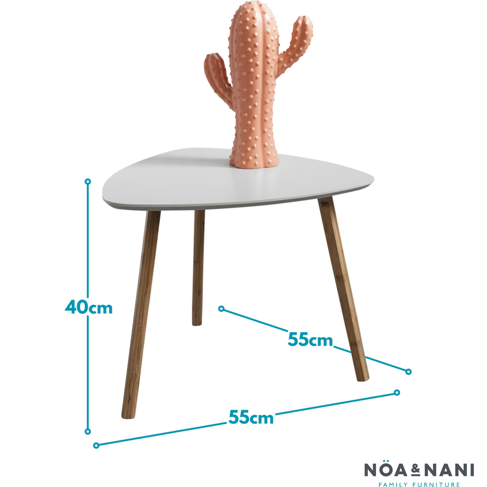 Noa and Nani Malme Light Grey and Natural Pine Side Table Image 4
