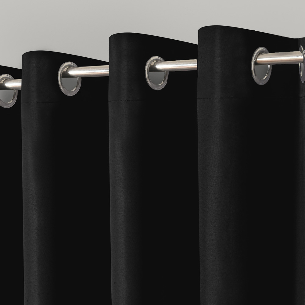 Velosso Kassidy Black Blackout Curtains 117 x 183cm Image 2
