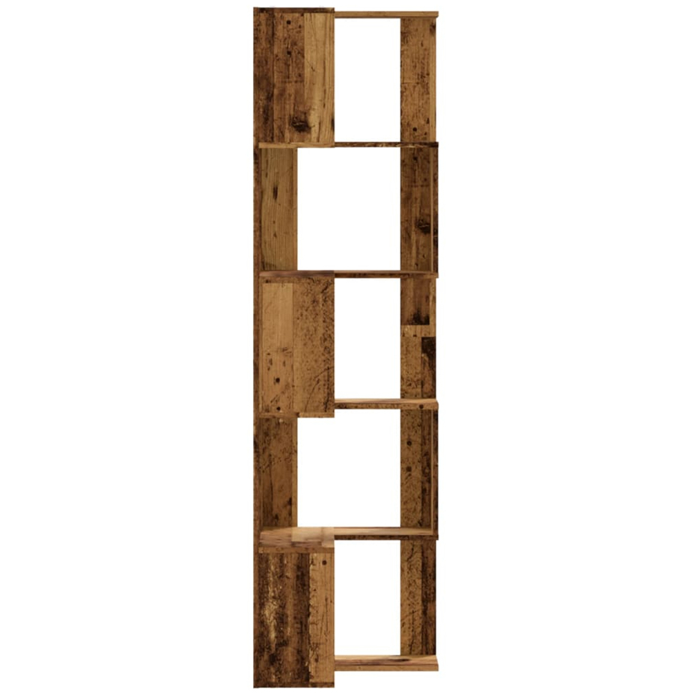 vidaXL 5 Shelf Old Wood Corner Bookcase Image 5