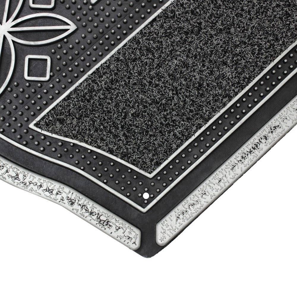JVL Welcome Black Pin PVC Doormat 45 x 75cm Image 2