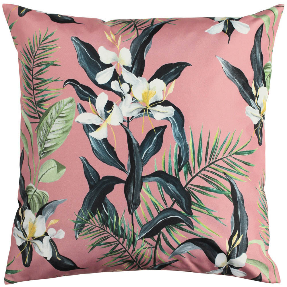 furn. Honolulu Tropical Pink UV and Water-Resistant Outdoor Cushion Image 1