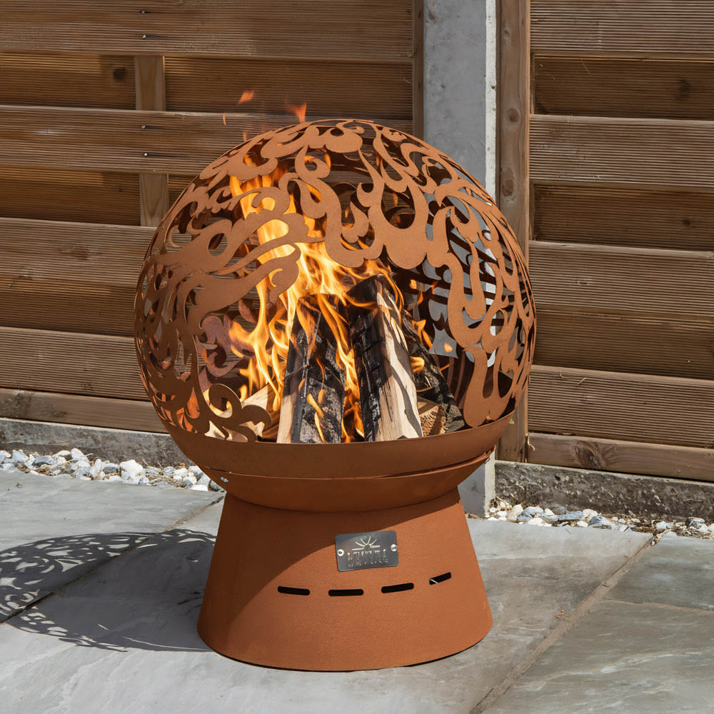 Havana Steel Helios Fireglobe Outdoor Fire Pit 57cm Image 3