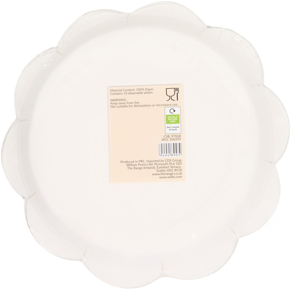 Pack of 10 Bow Paper Plates Image 2
