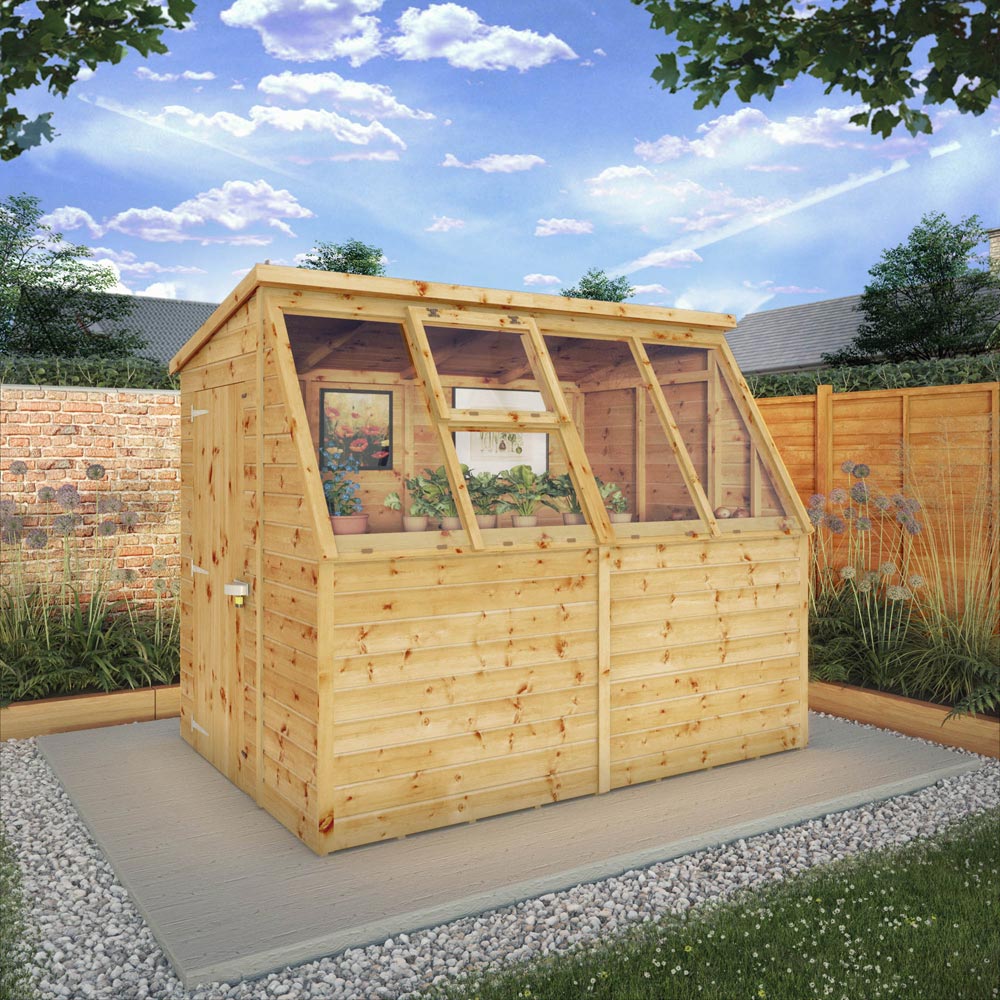 Mercia 8 x 6ft Premium Shiplap Potting Shed with Lean to Image 2