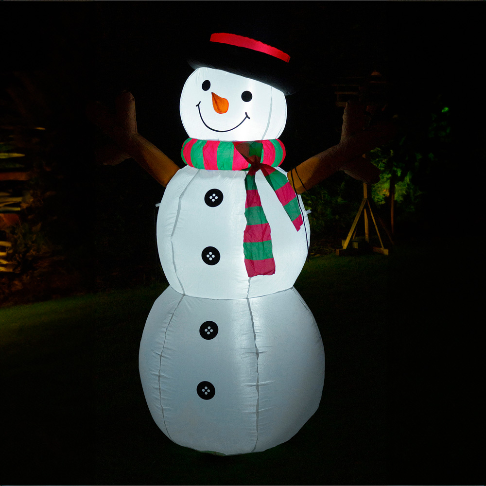 St Helens LED Multicolour Inflatable Snowman 6ft Image 3