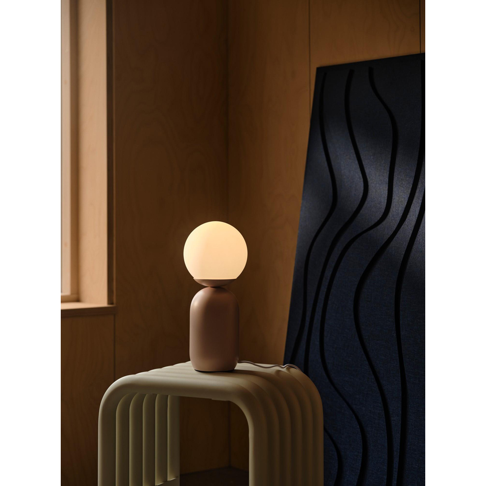 Nordlux Notti Dusty Rose Opal Glass Shade Table Lamp Image 9