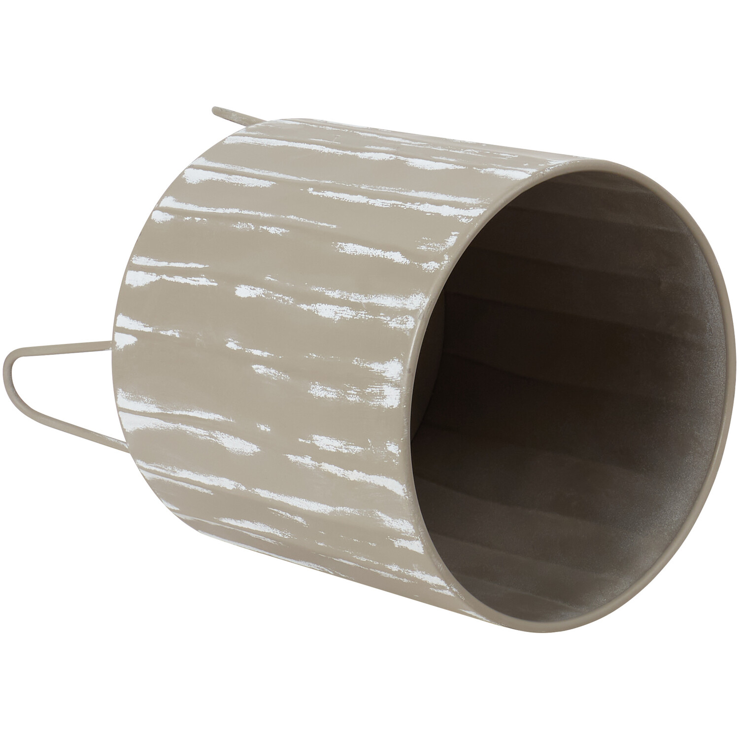 Taupe Metal Indoor Planter on Legs 21cm Image 3