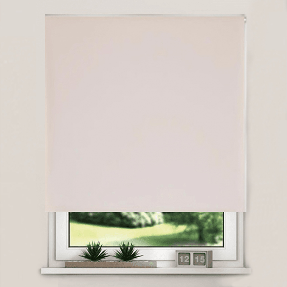 New EdgeBlinds Thermal Blackout Roller Blinds Pink 150cm Image 1