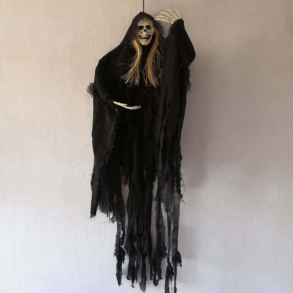 Living and Home Halloween Hanging Skeleton Ghost with Motion Sensor 120cm Image 2