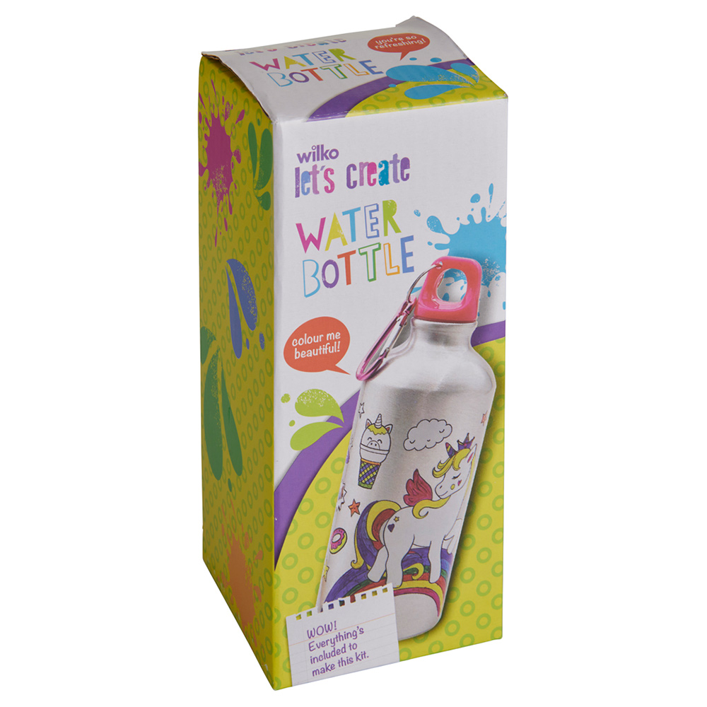 Wilko Colour Your Own Water Bottle Image 3