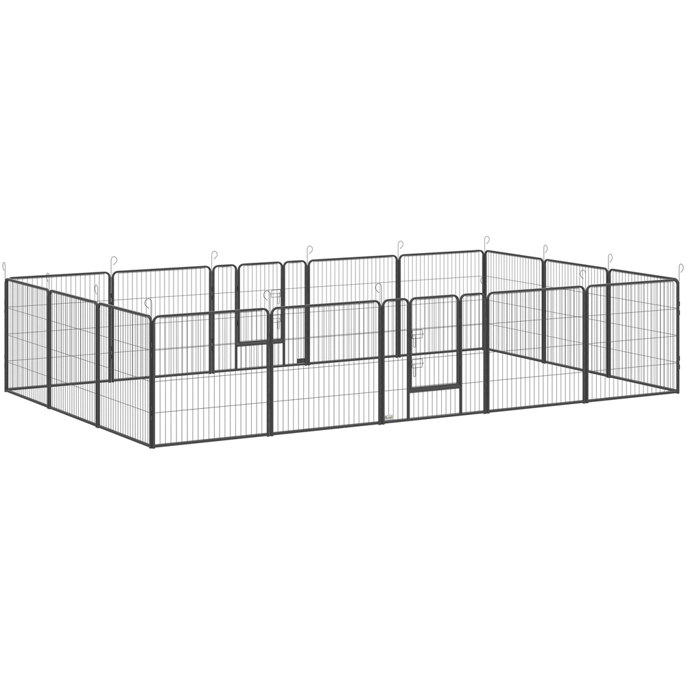 PawHut 16 Panel Small and Medium Dog Playpen Image 1