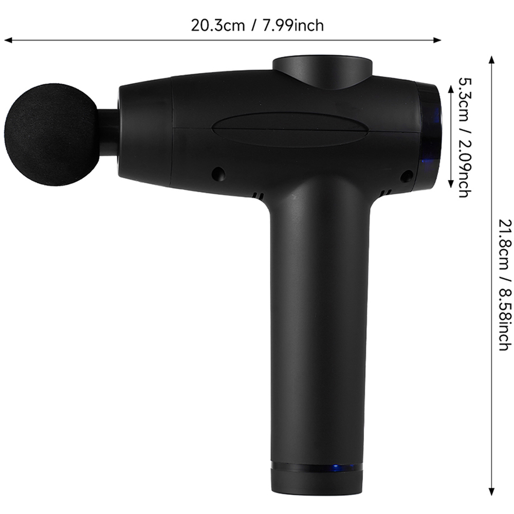 H&O Direct 30 Speed Electric Handheld Percussion Massage Gun with 6 Heads Image 5