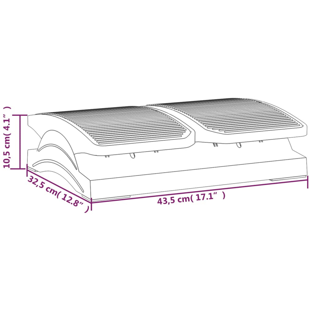vidaXL Black Footrest Image 7
