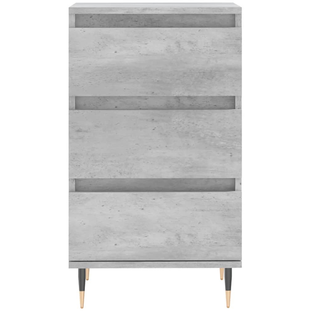 vidaXL 3 Drawer Concrete Grey Sideboard Image 5