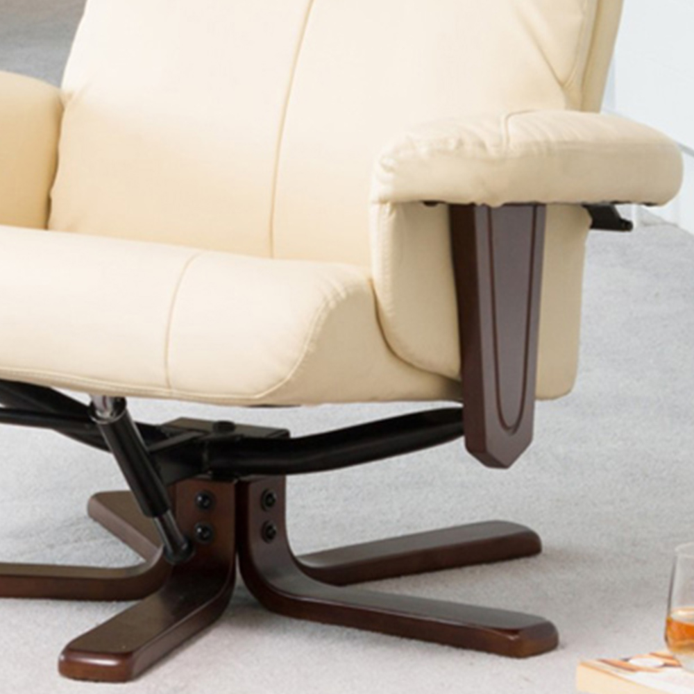 Artemis Home Woodacre Cream Swivel Chair with Footstool Image 2