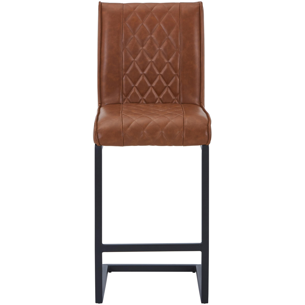 Portland Kensington Tuscan Tan Cross Stitch Bar Stool Image 4