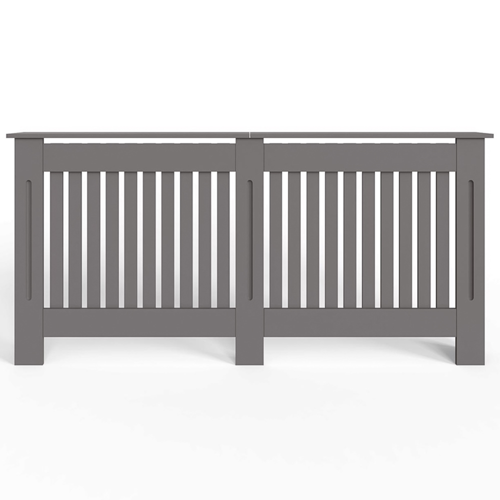 FWStyle Grey Vertical Slat MDF Radiator Cover XL Image 3