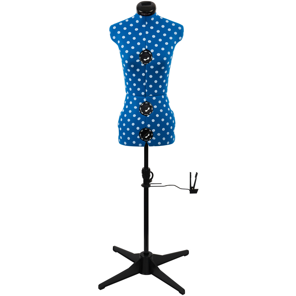 Sewing Online 5902P Duck Egg Polka Adjustable 8-Part Dressmakers Dummy with Hem Marker Petite Image 1