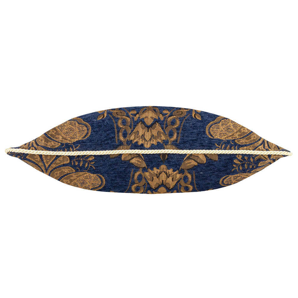 Paoletti Shiraz Navy Floral Jacquard Cushion Image 3