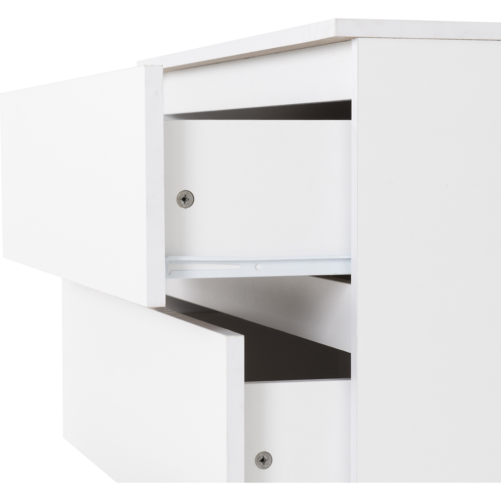 Seconique Malvern 3 Drawer White Chest of Drawers Image 5