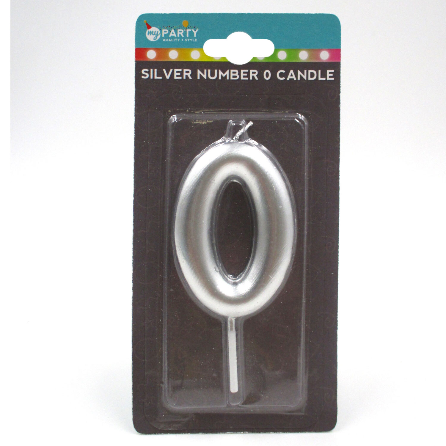 Silver Number Candle - 6.1cm Image
