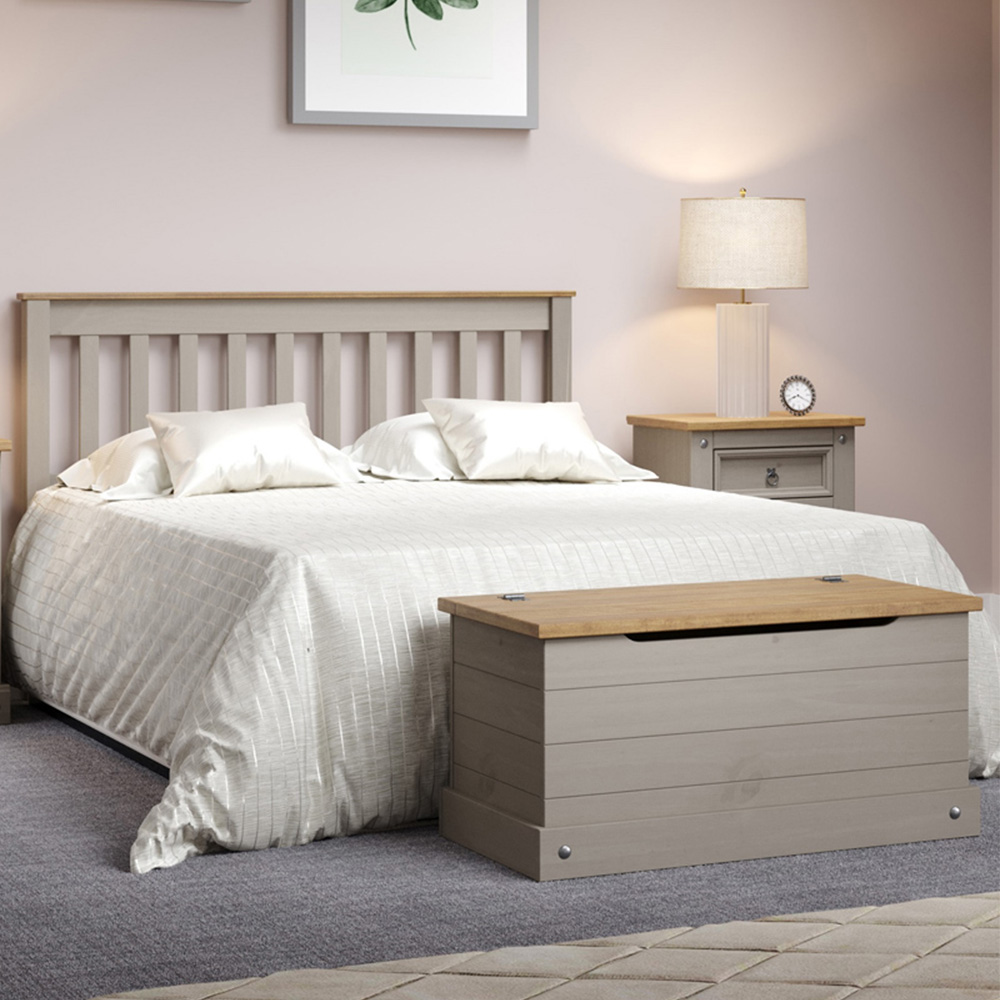 Core Products Corona Single Grey Slatted Low End Bed Frame Image 1